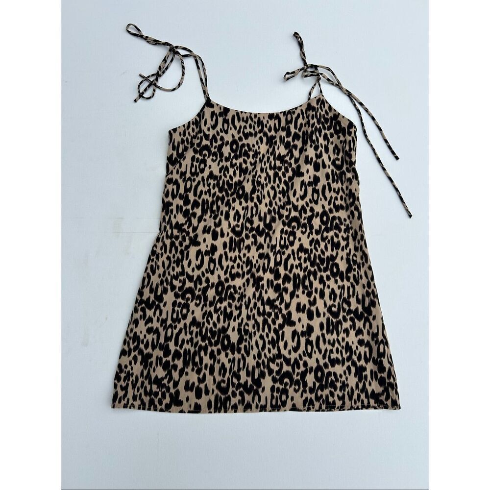 Audrey 3+1 cheetah print mini dress small